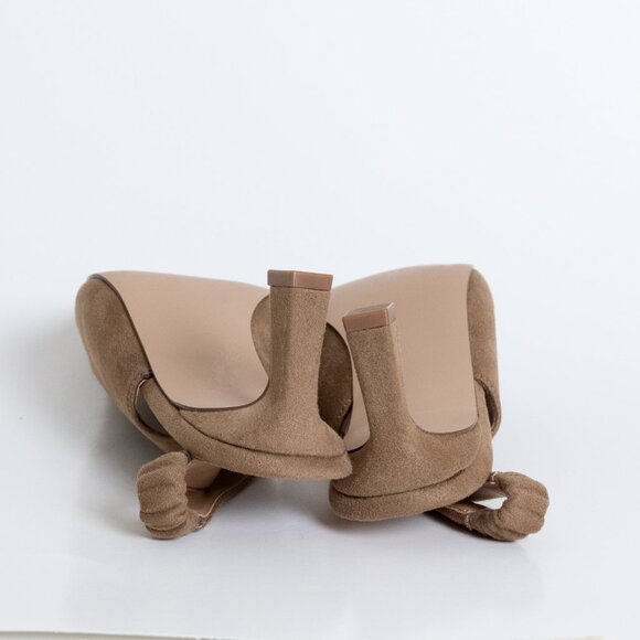 Steve Madden Giorgie Taupe Slingback Heels - Picture 6 of 14